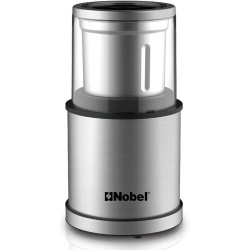 Nobel Portable Coffee Grinder 75 Gm Stainless Steel Jar and Transparent main cover  1Pc Dry & 1Pc Wet Grinder Jar NB805