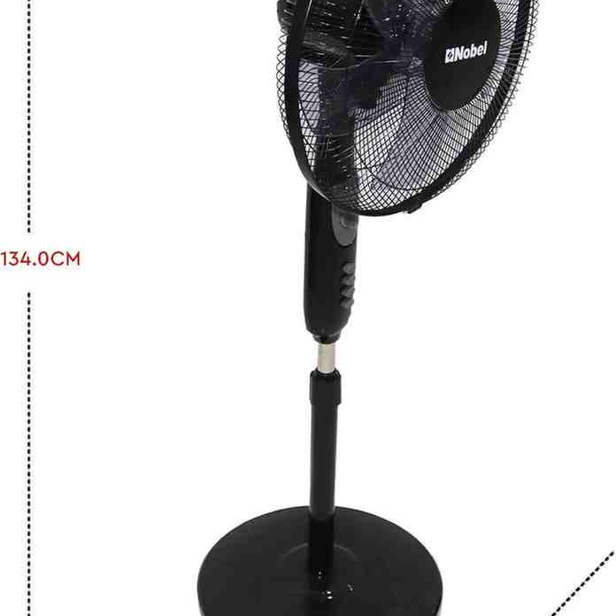 Nobel 16 Inch 90 Degree Oscillation Stand Fan with Multi Speed Function and Dual Frequency, 3 Blades with Air Vortex Technology NF140