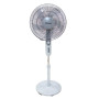 Nobel Stand Fan Gray 16" Stand Fan 1200Rpm 3 Speed 5 Blades With Timer NF145