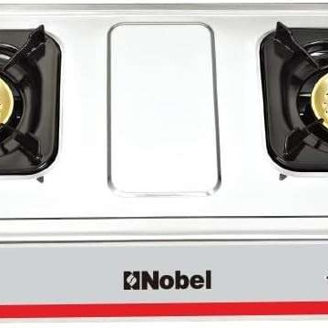 Nobel Gas Stove Stainless Steel Brass Auto Ignition Double Burner Brass Middle Burner NGT2005