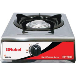 Nobel Nobel Gas Stove Single Gas Burner/Single Brass Burner, Stainless Steel Body Enamel Porcelain Trivet NGT1001 Nobel Nobel Gas Stove Single Gas Burner/Single Brass Burner, Stainless Steel Body Enamel Porcelain Trivet NGT1001