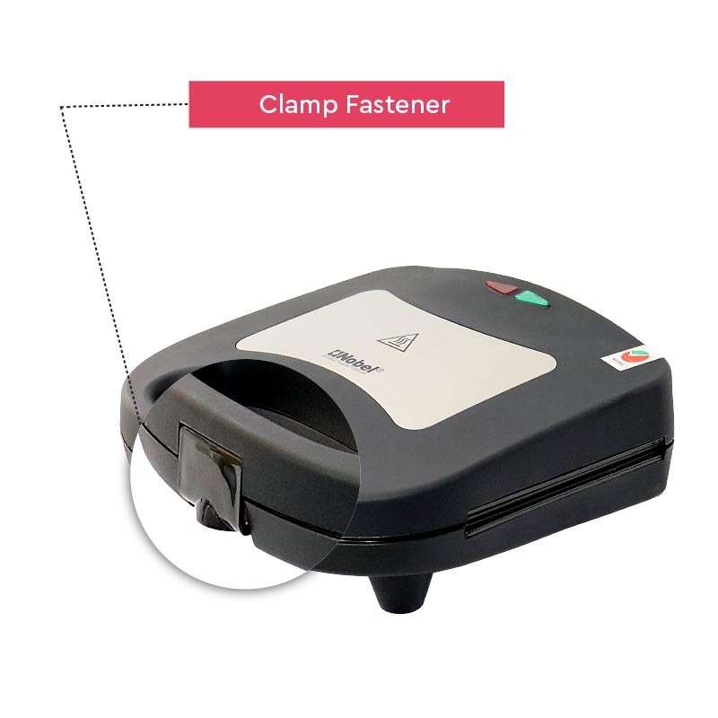 Nobel Sandwich Plate, Grill Plate & Waffle Plate with Fixed Temperature Control and LED Power Indicator NSM30G