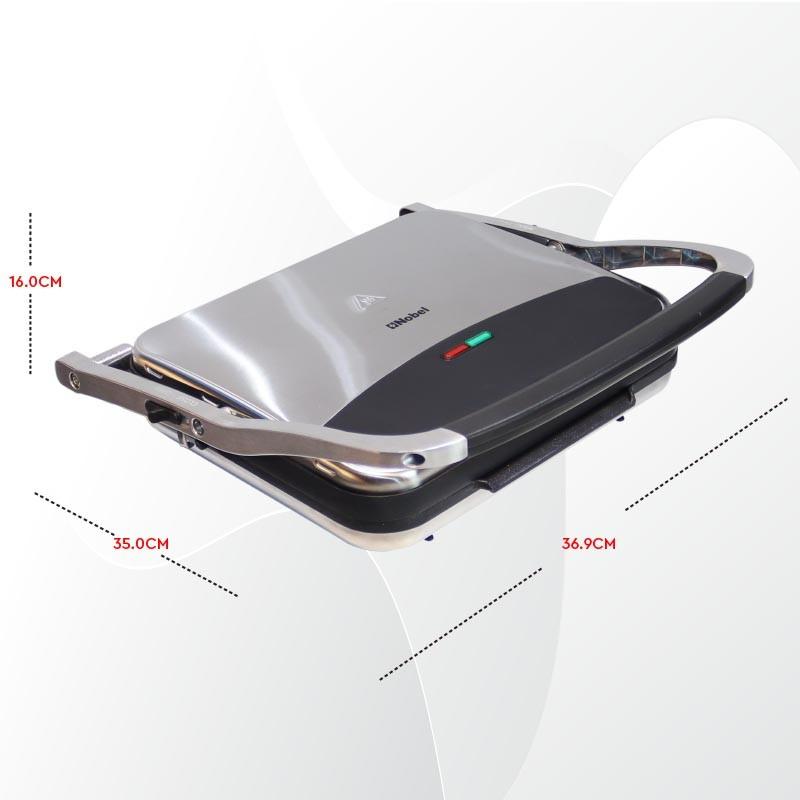 Nobel Portable Grill And Panini Maker Contact Grill 2000W Fixed Temperature Control Barbeque Grill Plate Ready light Power Indicator NCG100