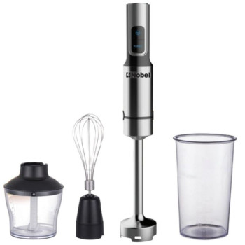 Nobel Hand Blender 4 in 1 Multifunctional Immersion Hand Blender Set, Turbo Mode, Stainless Steel Body NHB445