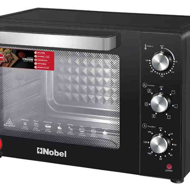 Nobel Electric Oven 60L Capacity, Inner Lamp, Knobs Control, 1900W Stainless Steel, Timer NEO60PRO