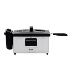 Nobel Deep Fryer 3Ltr Capacity with 700g Frying Capacity and has Detachable Enamel Oil Tank,Plastic Lid with Stainless Steel and Filter NDF7G