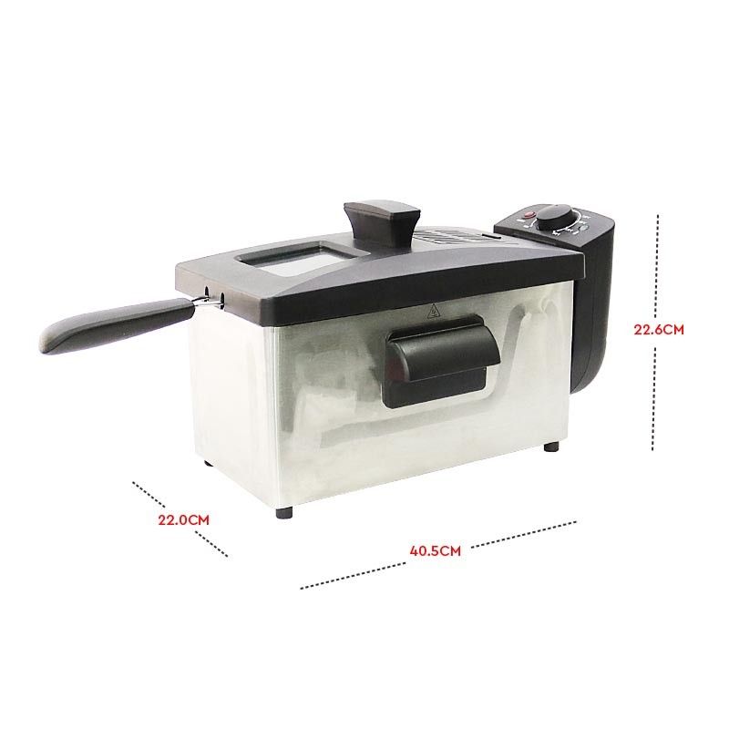 Nobel Deep Fryer 3Ltr Capacity with 700g Frying Capacity and has Detachable Enamel Oil Tank,Plastic Lid with Stainless Steel and Filter NDF7G