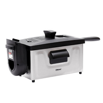Nobel Deep Fryer 3Ltr Capacity with 700g Frying Capacity and has Detachable Enamel Oil Tank,Plastic Lid with Stainless Steel and Filter NDF7G