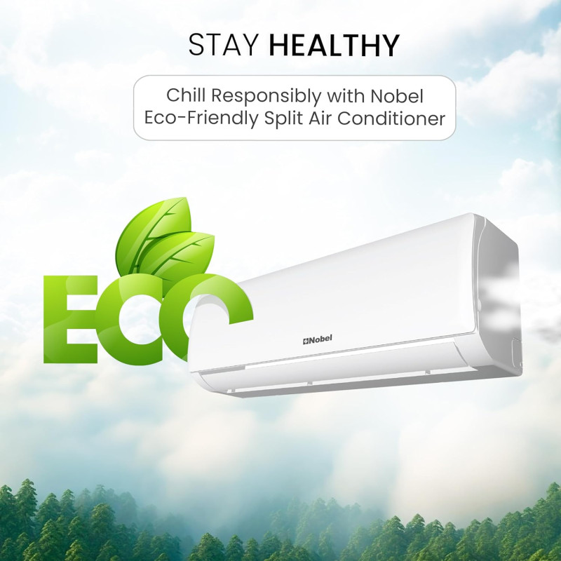 Nobel 1.5 Ton Split Air Conditioner T3 AC Tropical Rotary Compressor R410 NSAC18T3N