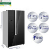 Super General 600L Gross Side-By-Side Refrigerator-Freezer, SGR860SBS