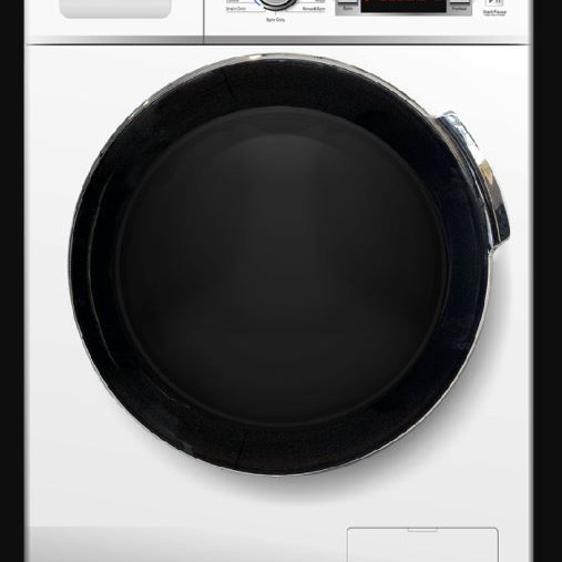 Super General 8Kg/6Kg Washer Dryer SGW8650CRCMBS, Front Glass Door with Water Jets