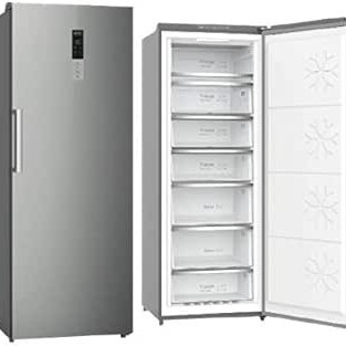 Super General Upright Freezer 450L SGUF441NDFCI, Inox, Convertible Fridge-Freezer with 2 Drawers, LED Display