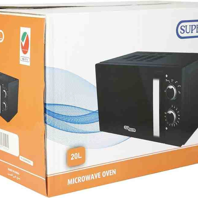 Super General 20 Liter Compact Counter-Top Microwave Oven 1200W Power SGMG9214B