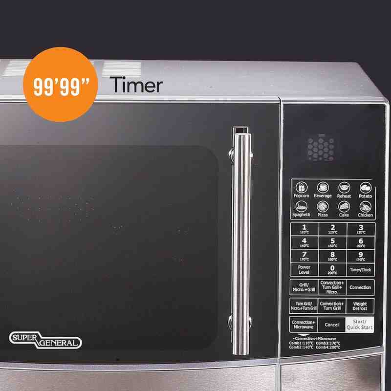 Super General 30L Microwave Oven SGMG934RCS, Multi-Functional Microwave with Grill