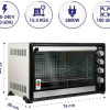 Super General 100 Liter Stainless Steel Electric Oven, Rotisserie-Grill, Convection-Oven, Thermostat, Timer, SGEO100TRC