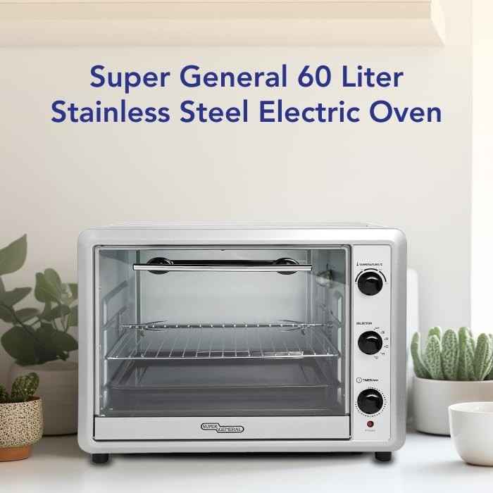 Super General 60 Liter Stainless Steel Electric Oven SGEO064KRC