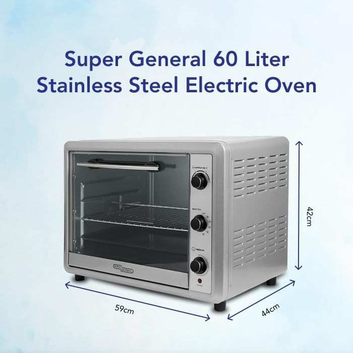 Super General 60 Liter Stainless Steel Electric Oven SGEO064KRC