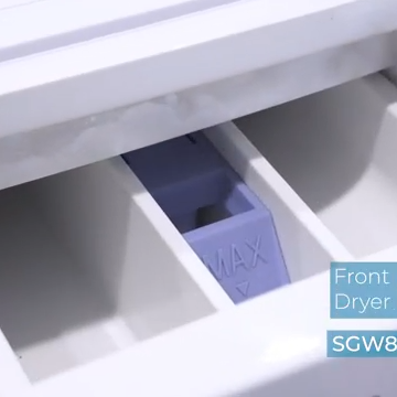 Super General 8Kg/6Kg Washer Dryer SGW8650CRCMBS, Front Glass Door with Water Jets